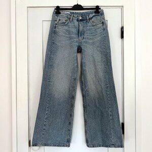 Zara TRF Women's Mid Waist Wide Leg Jeans Light Blue size US 6/EU 38